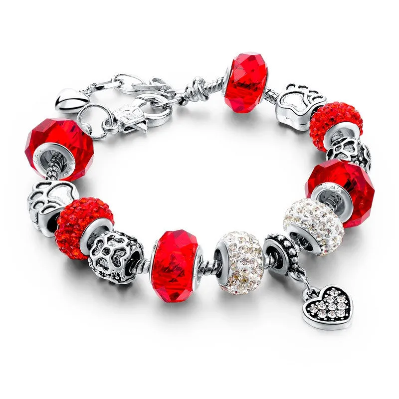 Selling Heart Charm Bracelets & Bangles Gold Bracelets For Women DIY Pulsera Famous Jewellery SBR150074