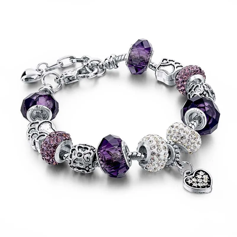Selling Heart Charm Bracelets & Bangles Gold Bracelets For Women DIY Pulsera Famous Jewellery SBR150074
