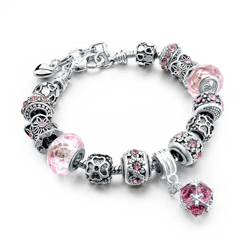 Selling Heart Charm Bracelets & Bangles Gold Bracelets For Women DIY Pulsera Famous Jewellery SBR150074