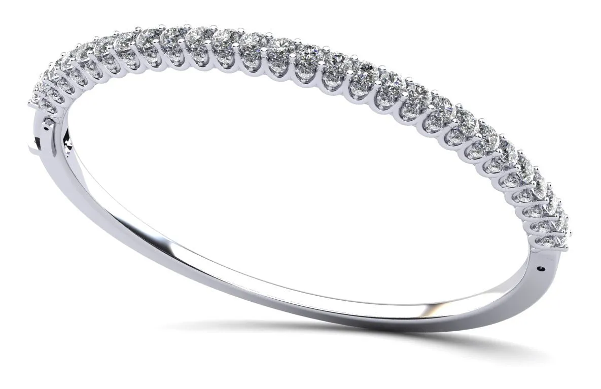 Sensational Sparkle Diamond Bangle Lab-Grown Diamond Bracelet with 2.64 ct.(finished) 1.3mm, 2.5mm