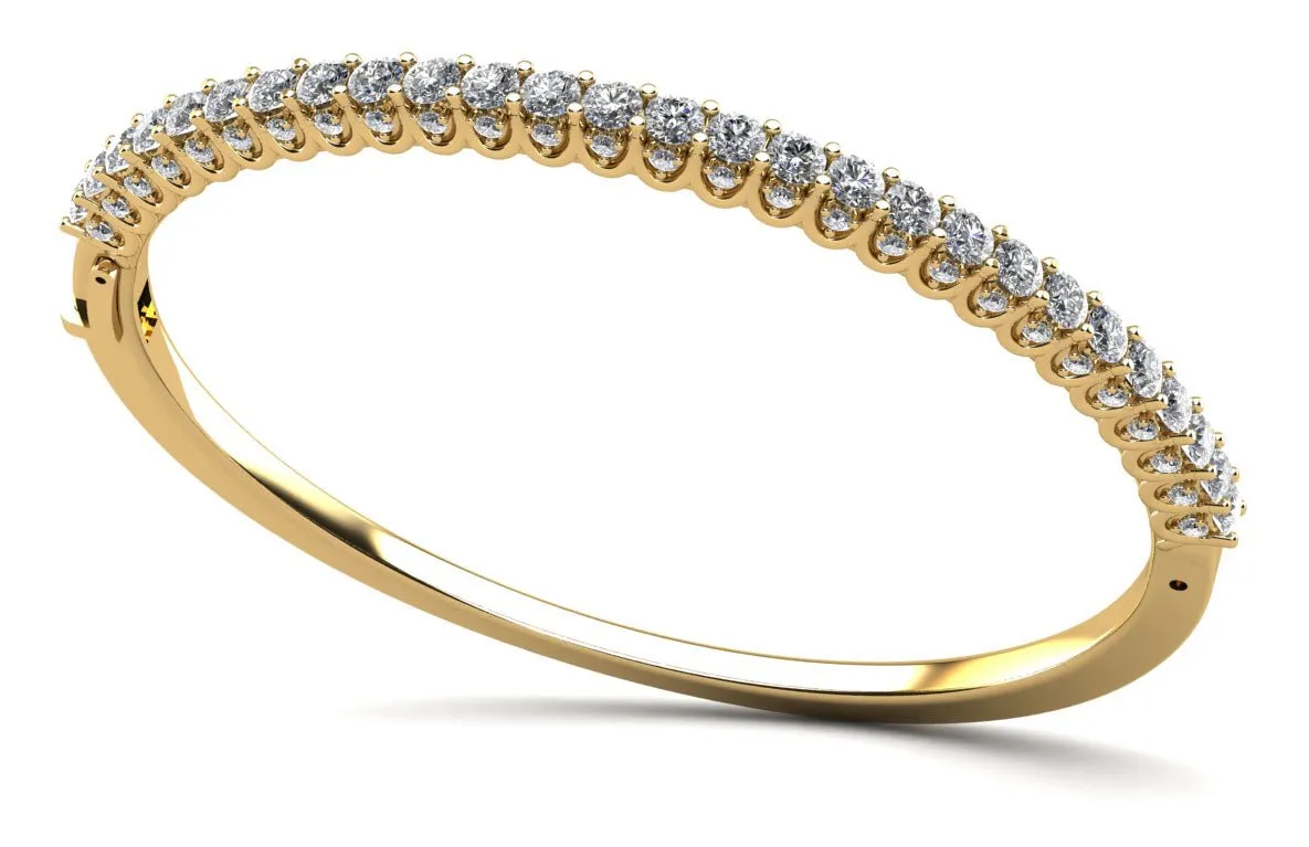Sensational Sparkle Diamond Bangle Lab-Grown Diamond Bracelet with 2.64 ct.(finished) 1.3mm, 2.5mm
