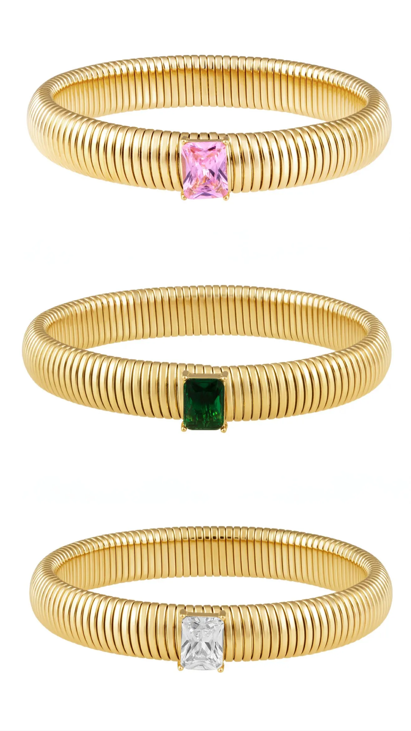 Serenity CZ Gold Bracelet