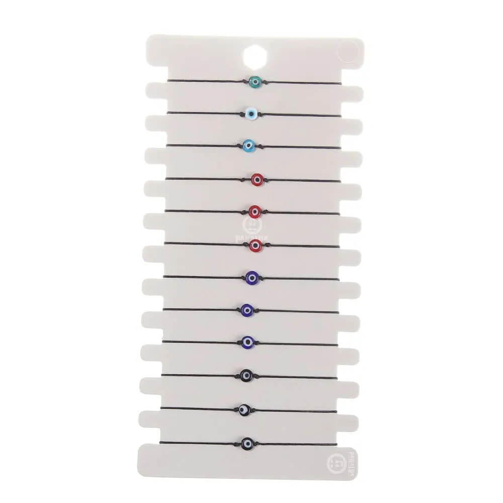 Set of 12 Intricately Woven Turkish Blue Eye Crystal Bracelets: A Handcrafted Accessory Perfect for Women’s Parties, Birthdays and Everyday Style