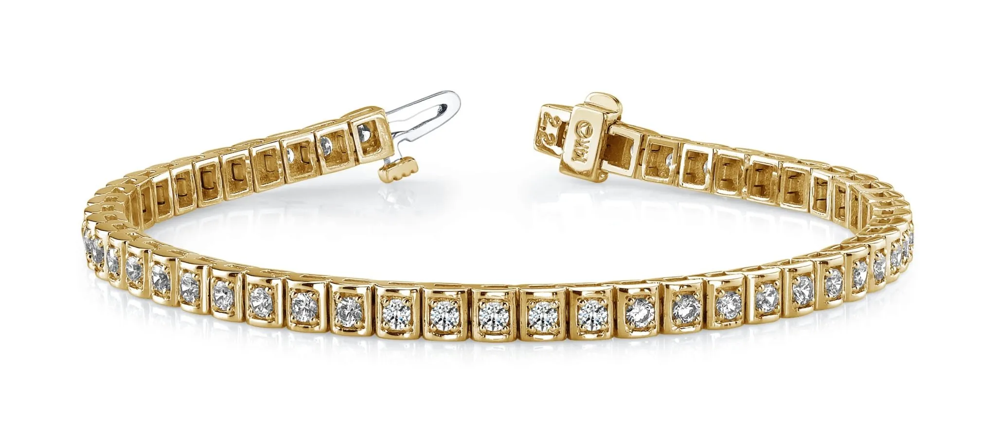 Shadow Box Lab-Grown Diamond Bracelet with 1.73 ct.(finished) 2mm