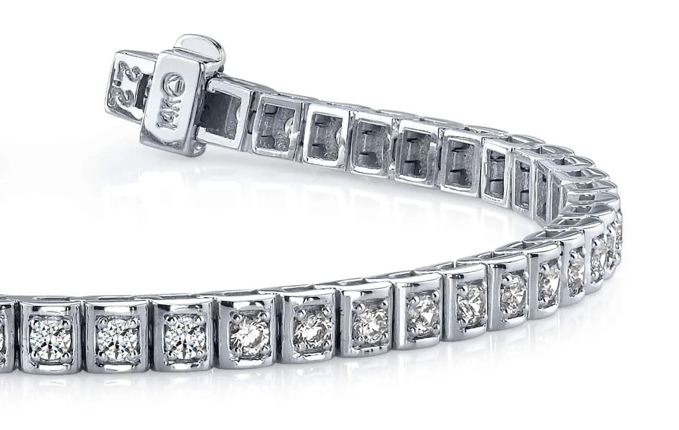 Shadow Box Lab-Grown Diamond Bracelet with 1.73 ct.(finished) 2mm