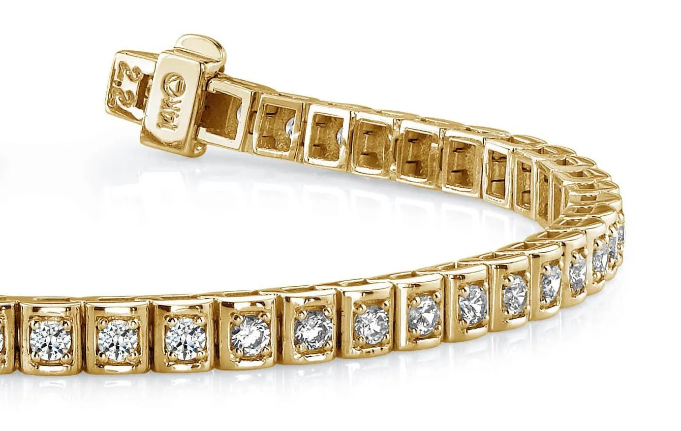 Shadow Box Lab-Grown Diamond Bracelet with 1.73 ct.(finished) 2mm