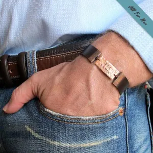Shema Israel Leather Bracelet - Personalized Jewish Gift