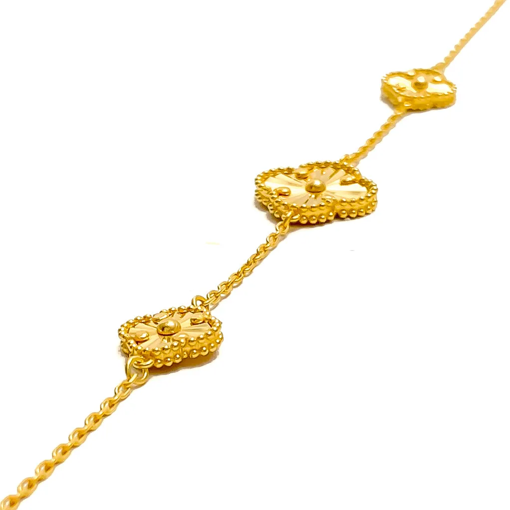 Shimmering Elevated 21k Gold Bracelet