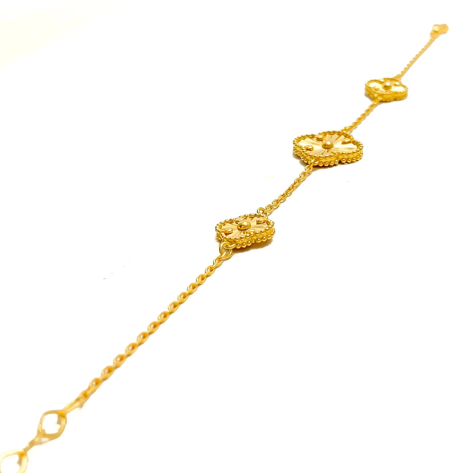 Shimmering Elevated 21k Gold Bracelet