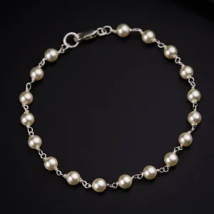 Silver Pearl Bracelet