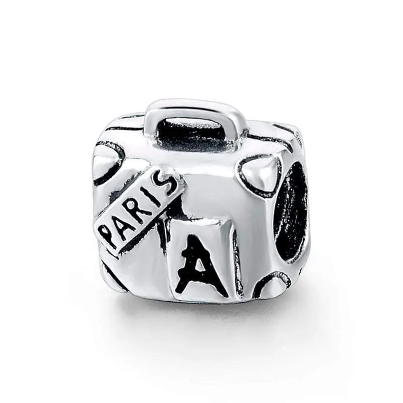 Silver Suitcase Charm