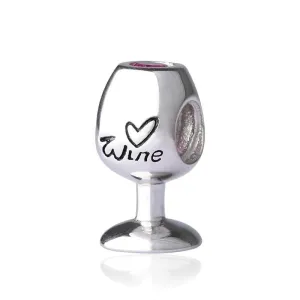 Silver Wine Glass Charm