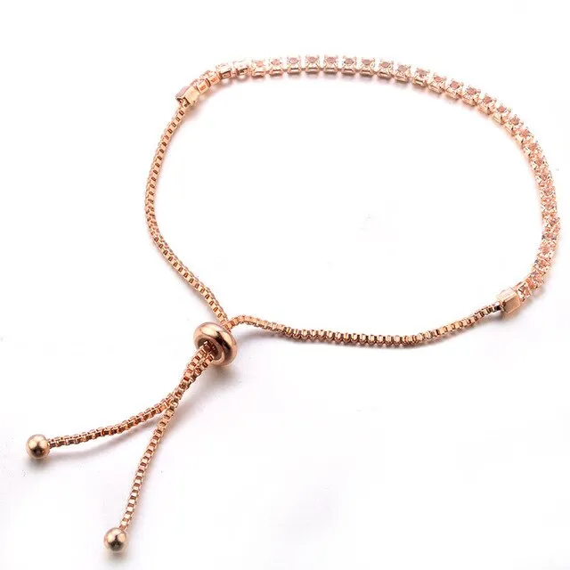 Sindlan 1PC Adjustable Crystal Bracelets for Women Femme Rhinestone Boho Bracelet Bangle Girl Gift Wedding Bridal Wrist Jewelry