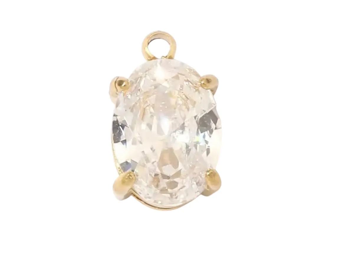 Small Gem Stone Charm