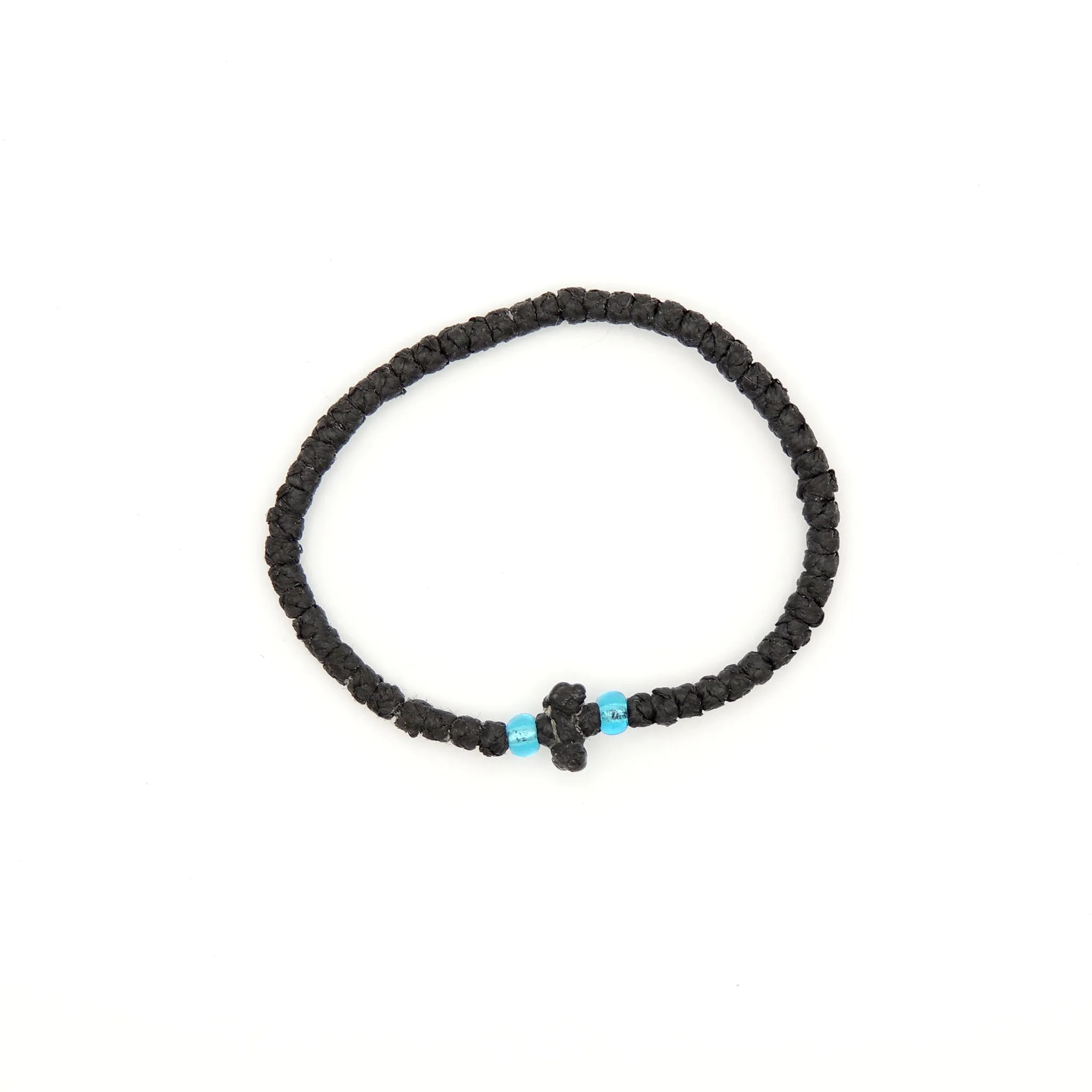Small-Knot Prayer Bracelet With Cross, One Size