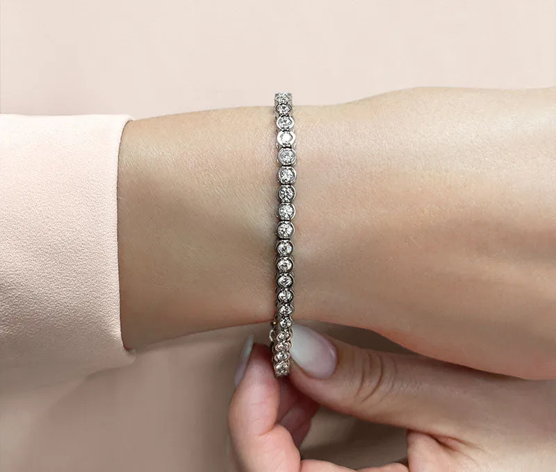 Smile Link Lab-Grown Diamond Tennis Bracelet with 4.95 ct.(finished) 3.5mm