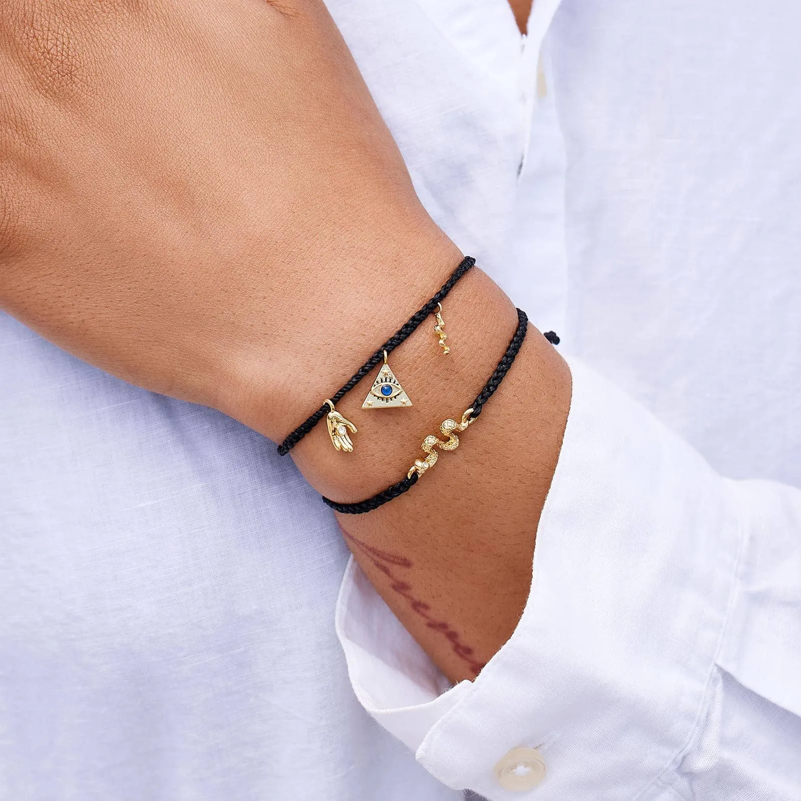 Snake Gold Charm Bracelet