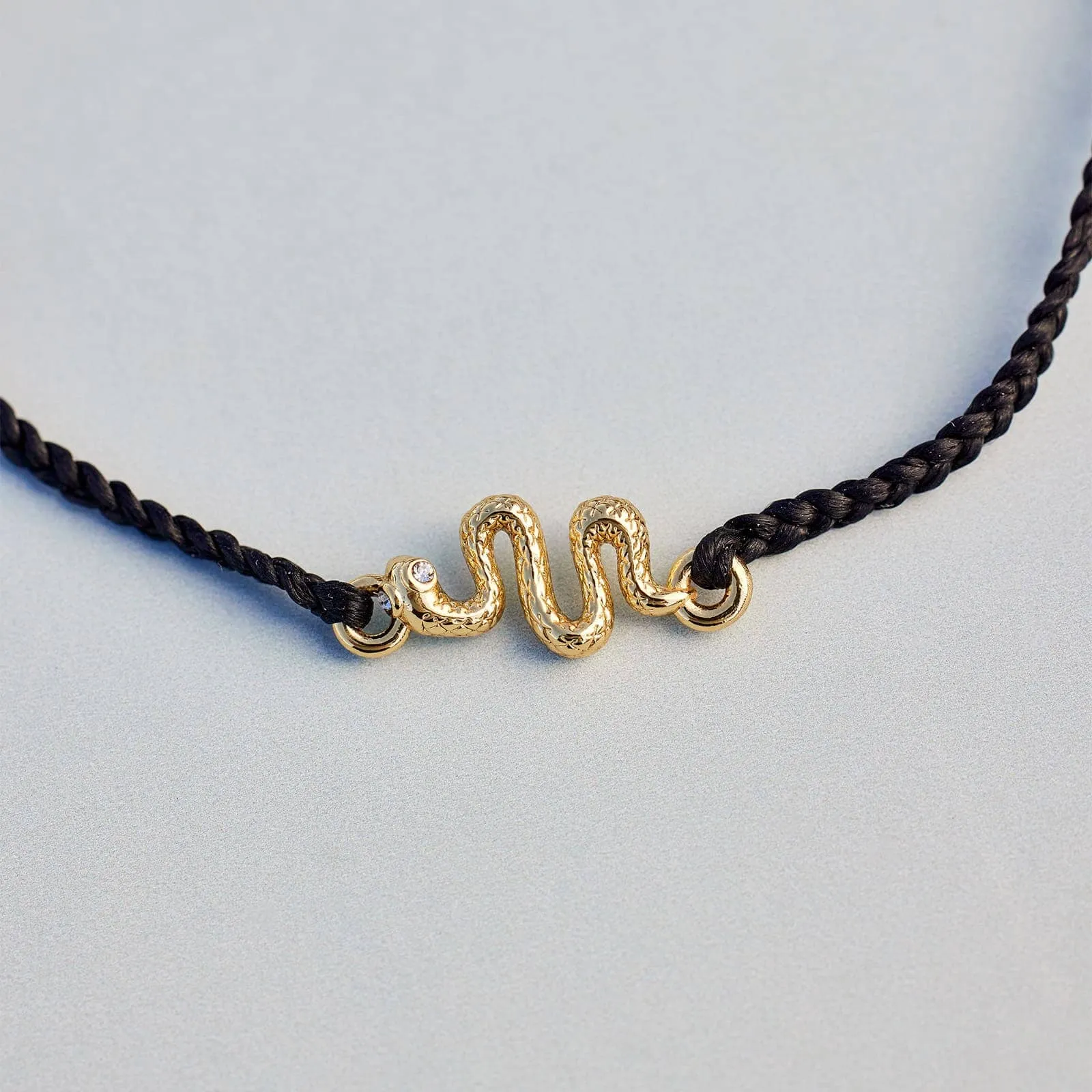 Snake Gold Charm Bracelet