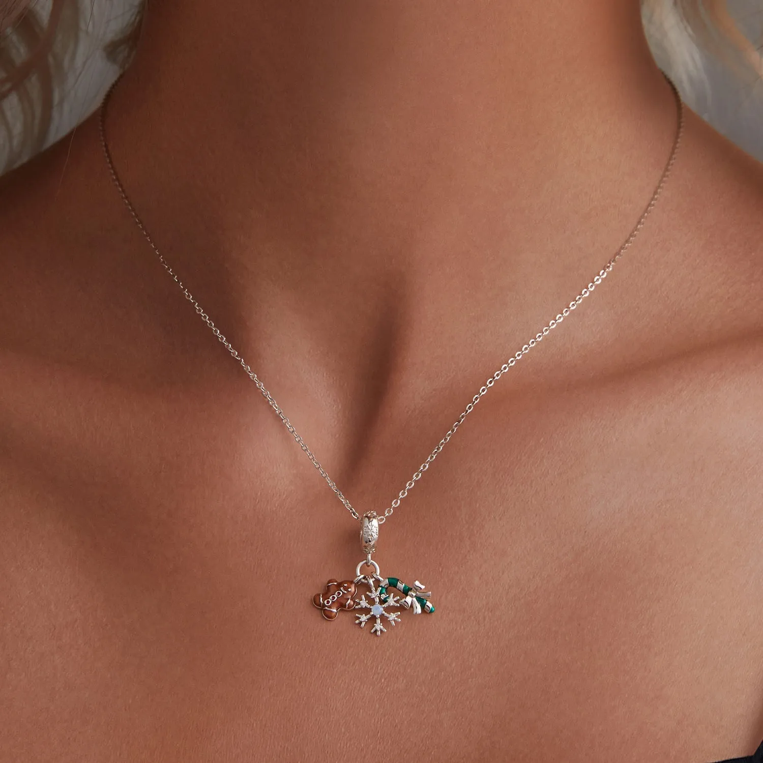 Snowflake Christmas Pendant Charm