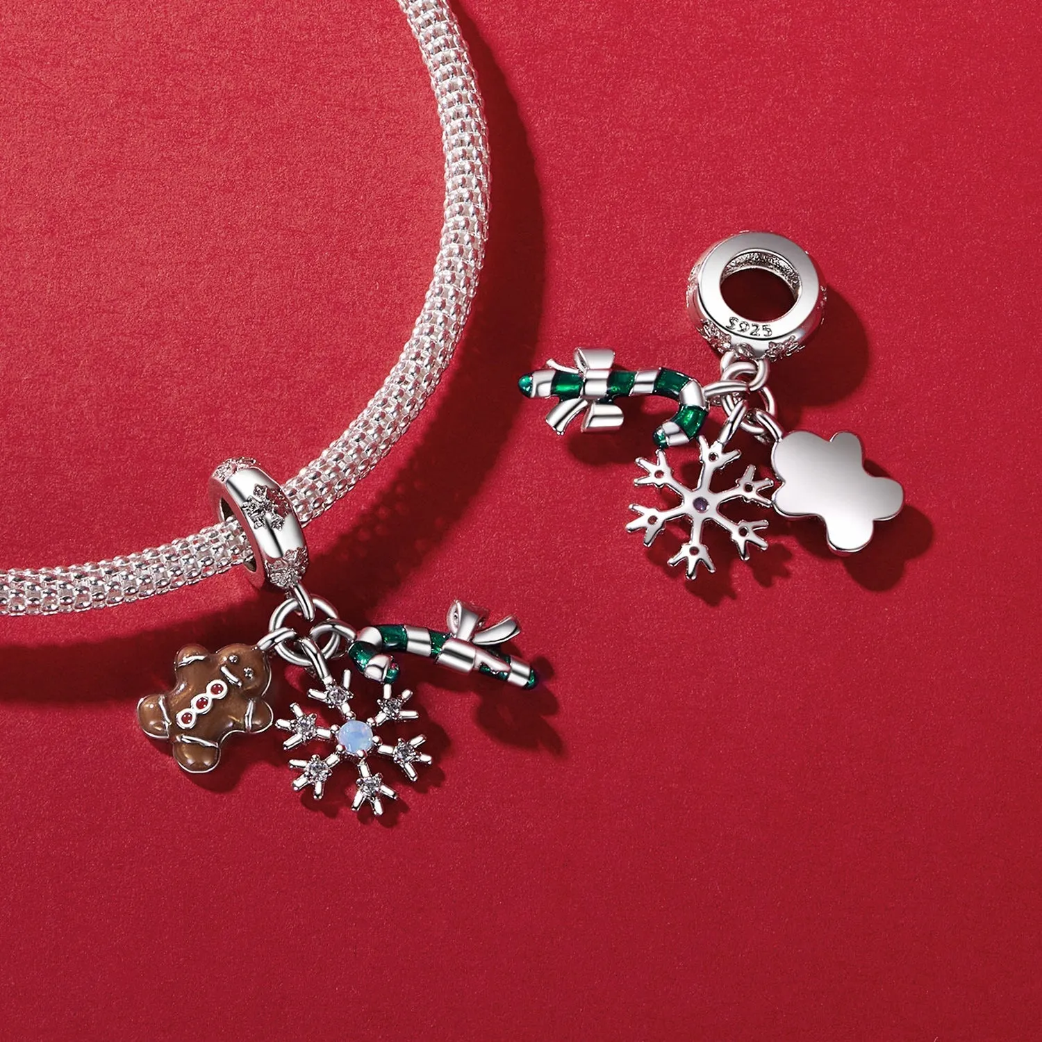 Snowflake Christmas Pendant Charm