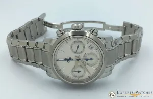 Sold!!! Girard Perregaux Ferrari Chronograph Date Automatic 8020 Silver Bracelet Box PP