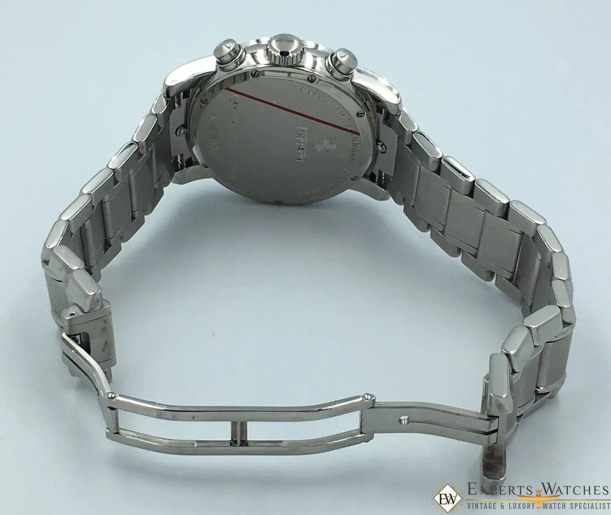 Sold!!! Girard Perregaux Ferrari Chronograph Date Automatic 8020 Silver Bracelet Box PP