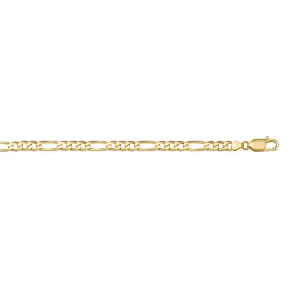 Solid Yellow Gold Figaro Link Bracelet