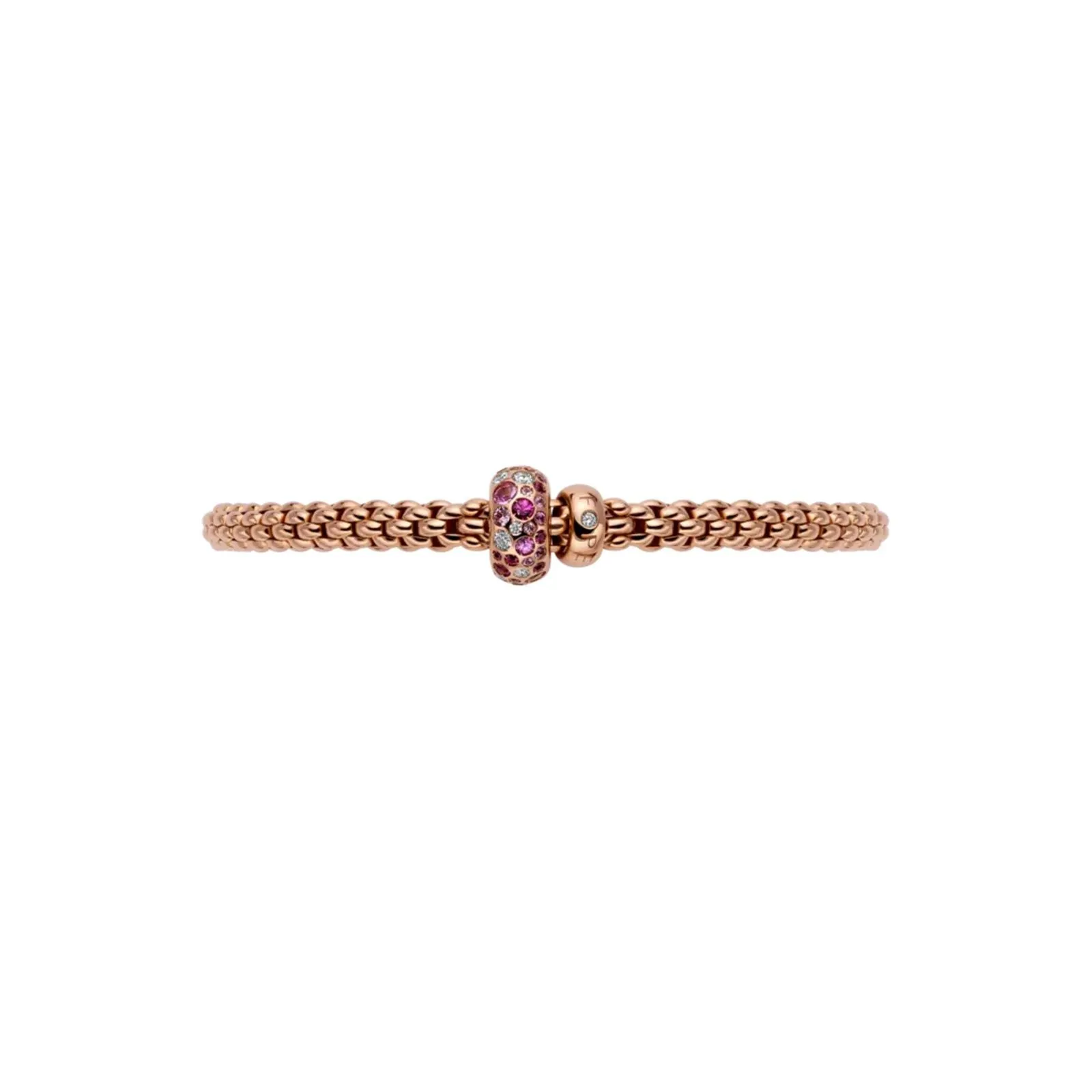 Solo 18ct Rose Gold Pink Sapphire & Diamond Bracelet 61206BX_P3_R_RRX