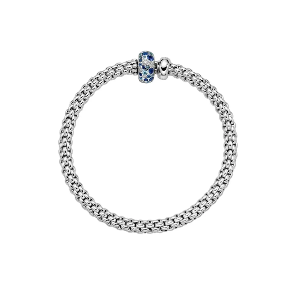 Solo 18ct White Gold Sapphire & Diamond Bracelet 61206BX_P2_B_BBX
