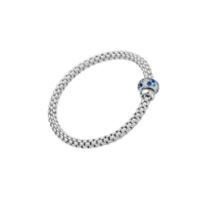 Solo 18ct White Gold Sapphire & Diamond Bracelet 61206BX_P2_B_BBX