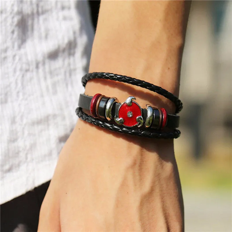 South Korea Fashion Popular Beaded /Wax /Skull /Anchor Rope Stainless Steel Accessories Charm Bracelet Punk Men Jewelry