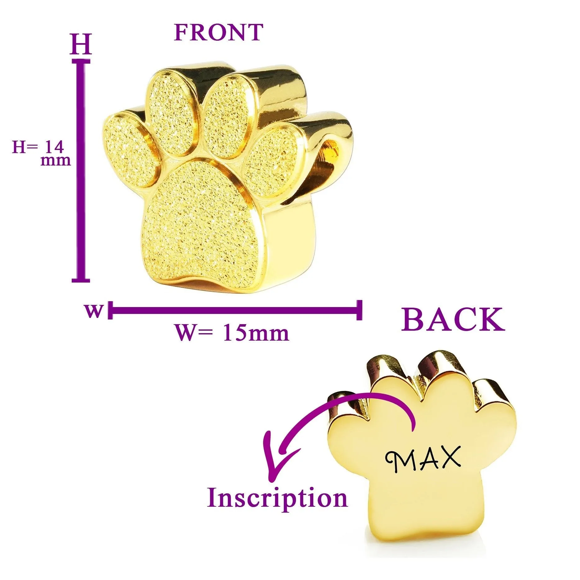 Sparkling Paw Charm for Moments Bracelet