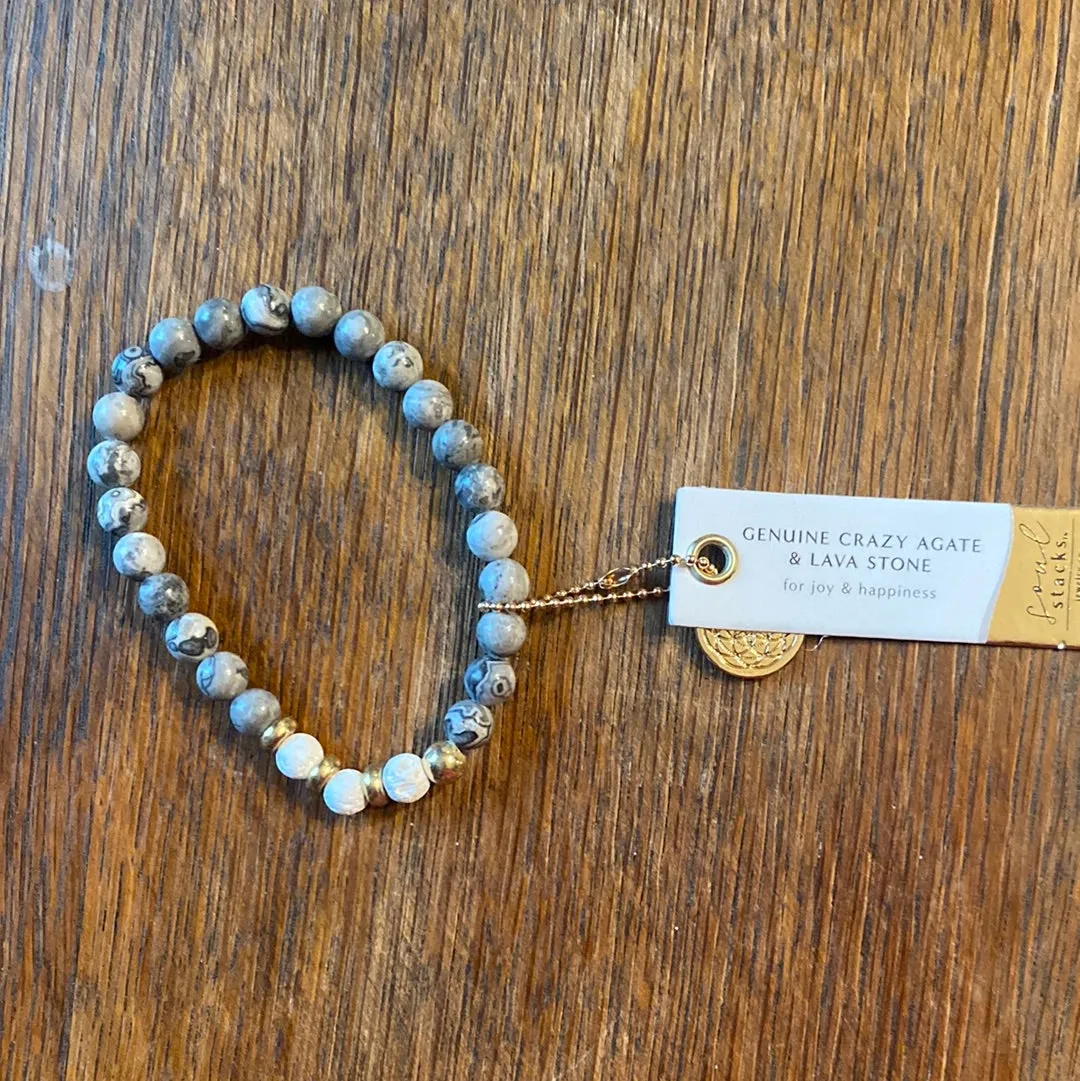 SS - Stone and Lava Stone Stack Bracelets (JKA)
