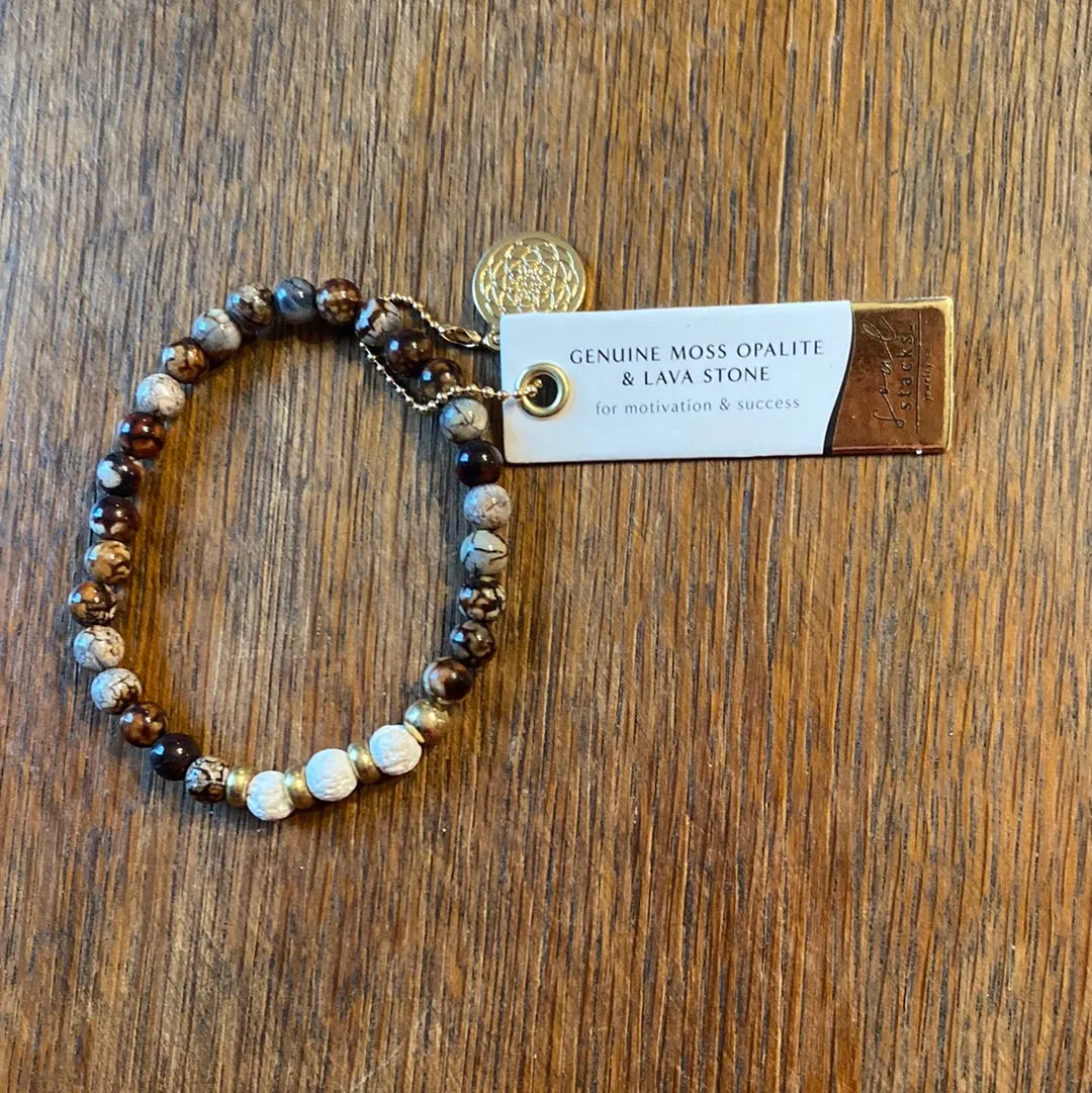 SS - Stone and Lava Stone Stack Bracelets (JKA)