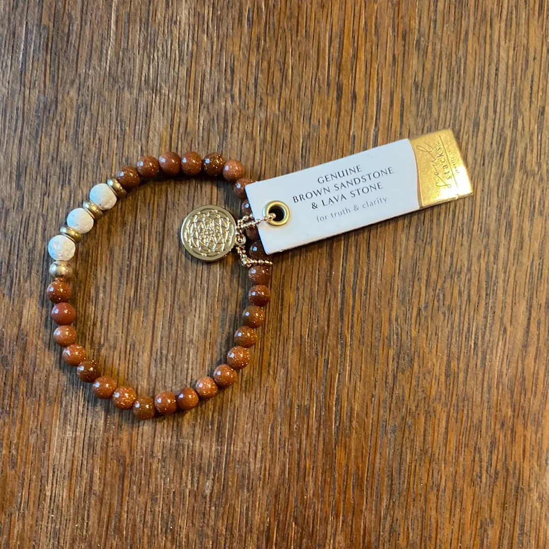 SS - Stone and Lava Stone Stack Bracelets (JKA)