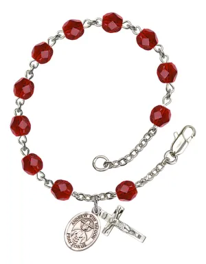 St. Andrew Kim Taegon Custom Birthstone Rosary Bracelet