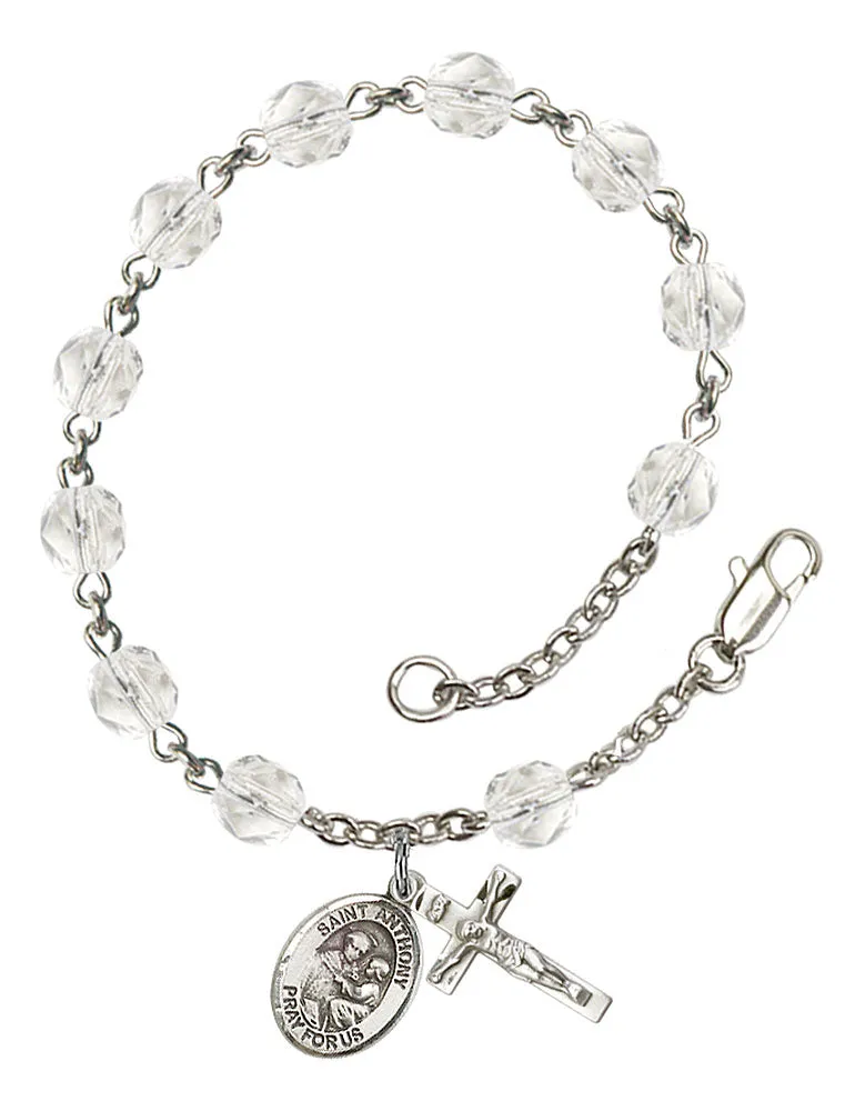 St. Anthony Custom Birthstone Rosary Bracelet