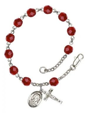 St. Brigid of Ireland Custom Birthstone Rosary Bracelet