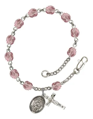 St. Deborah Custom Birthstone Rosary Bracelet
