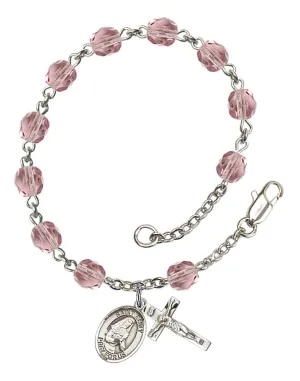 St. Emily de Vialar Custom Birthstone Rosary Bracelet