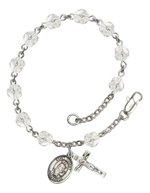 St. Hubert of Liege Custom Birthstone Rosary Bracelet