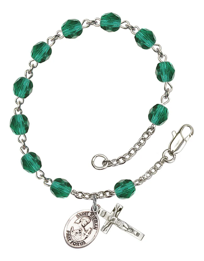 St. Kieran Custom Birthstone Rosary Bracelet
