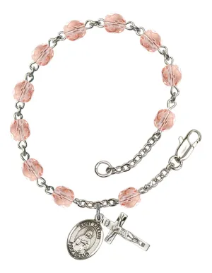 St. Lillian Custom Birthstone Rosary Bracelet