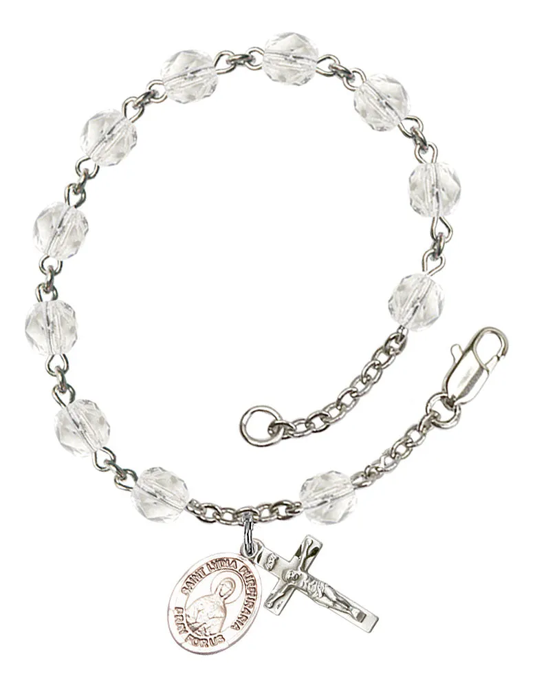 St. Lydia Purpuraria Custom Birthstone Rosary Bracelet