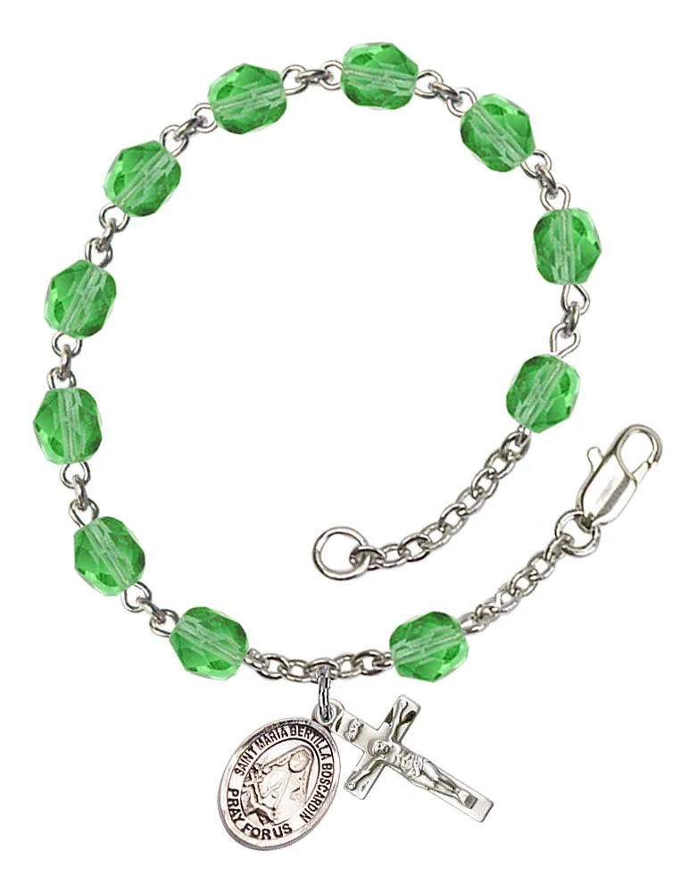 St. Maria Bertilla Boscardin Custom Birthstone Rosary Bracelet