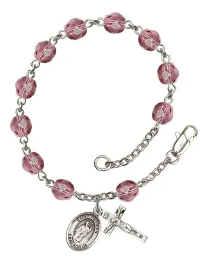 St. Patrick Custom Birthstone Rosary Bracelet