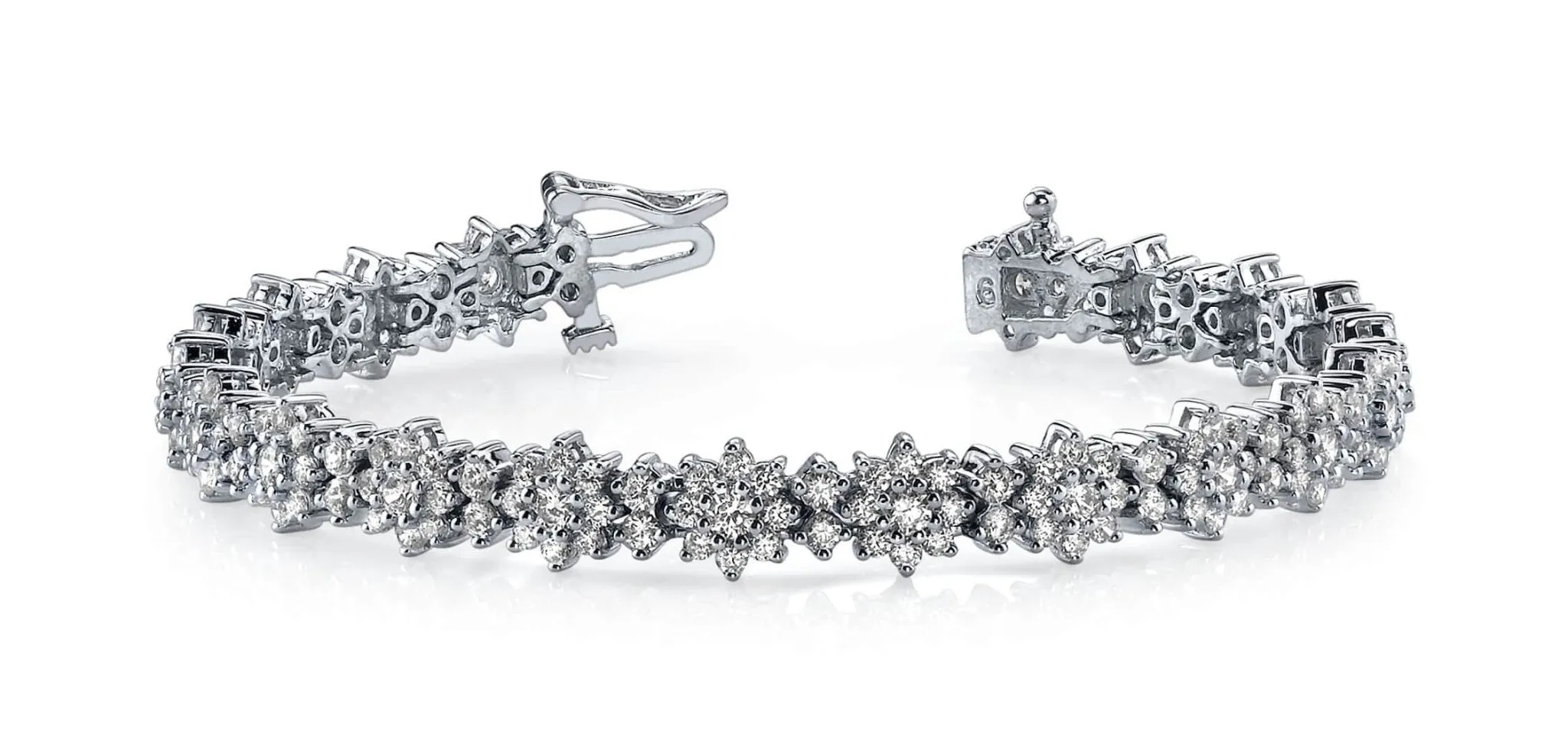 Starburst Red Carpet Bracelet Lab-Grown Diamond with 7.03 ct.(finished) 1.8mm, 2.1mm, 2.8mm