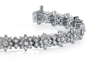 Starburst Red Carpet Bracelet Lab-Grown Diamond with 7.03 ct.(finished) 1.8mm, 2.1mm, 2.8mm
