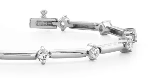 Starburst Solid Link Diamond Bracelet with 0.48 ct.(finished) 2.2mm