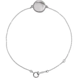 Sterling Silver Beaded 6.5-7.5" Bracelet